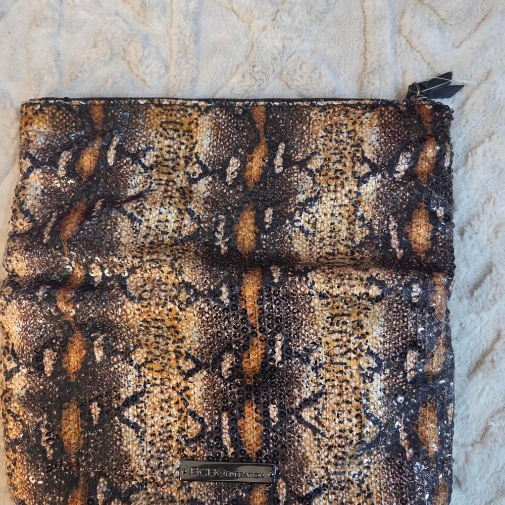 BCBG Generation black and brown snake print clutch purse handbag wallet‎ - Picture 3 of 6